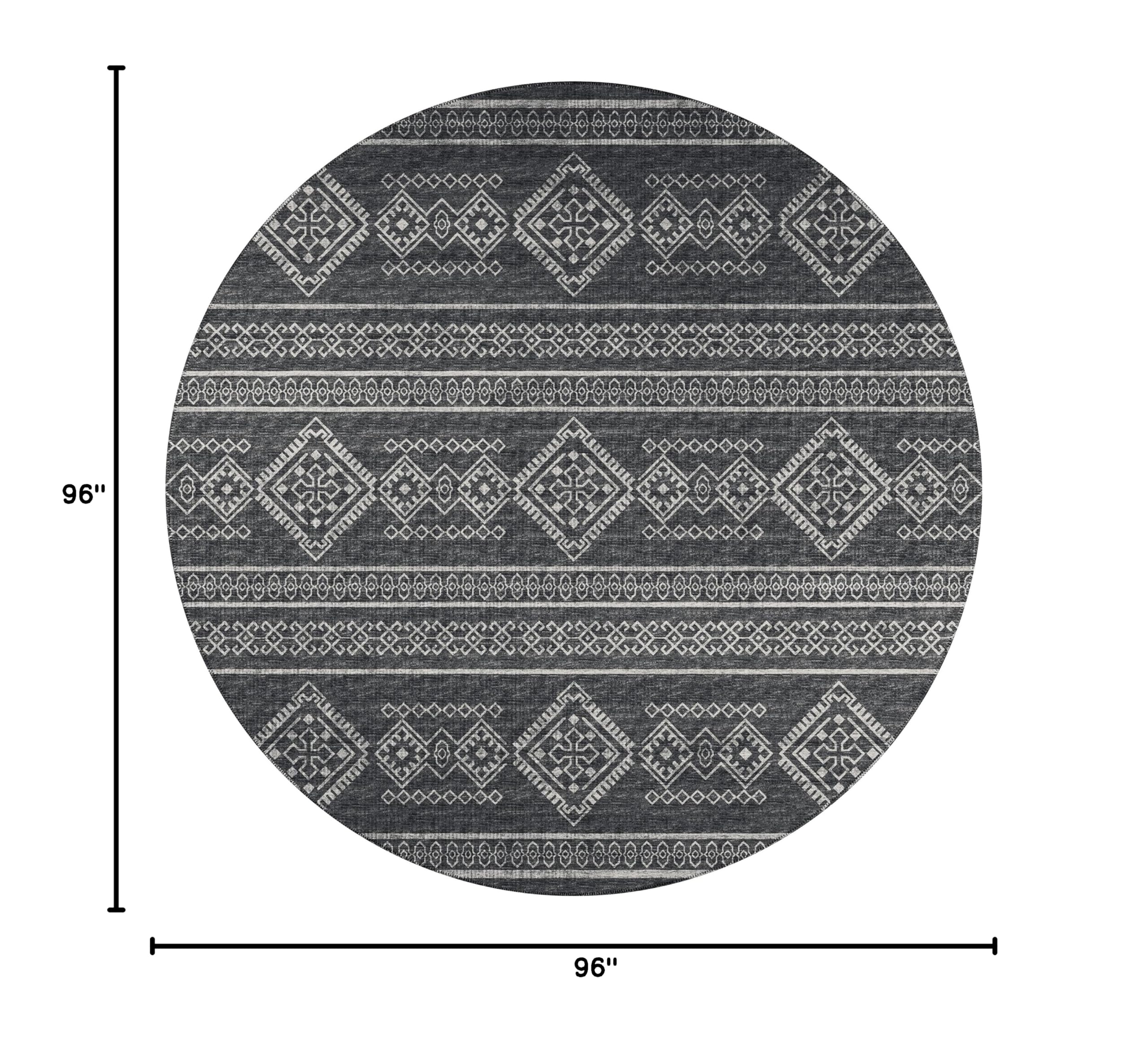 Addison Rugs Yuma AYU44 Gray 8' x 8' Square Area Rug - Soft Modern Floor Carpet for Living Room, Bedroom & Office Decor