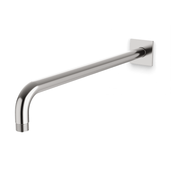 Square & Round Wall Mounted Shower Arm - Adjustable Shower Head Bracket for Bathroom, Spa & RV Use - Chrome Finish Plumbing Fixture for Modern & Traditional Showers