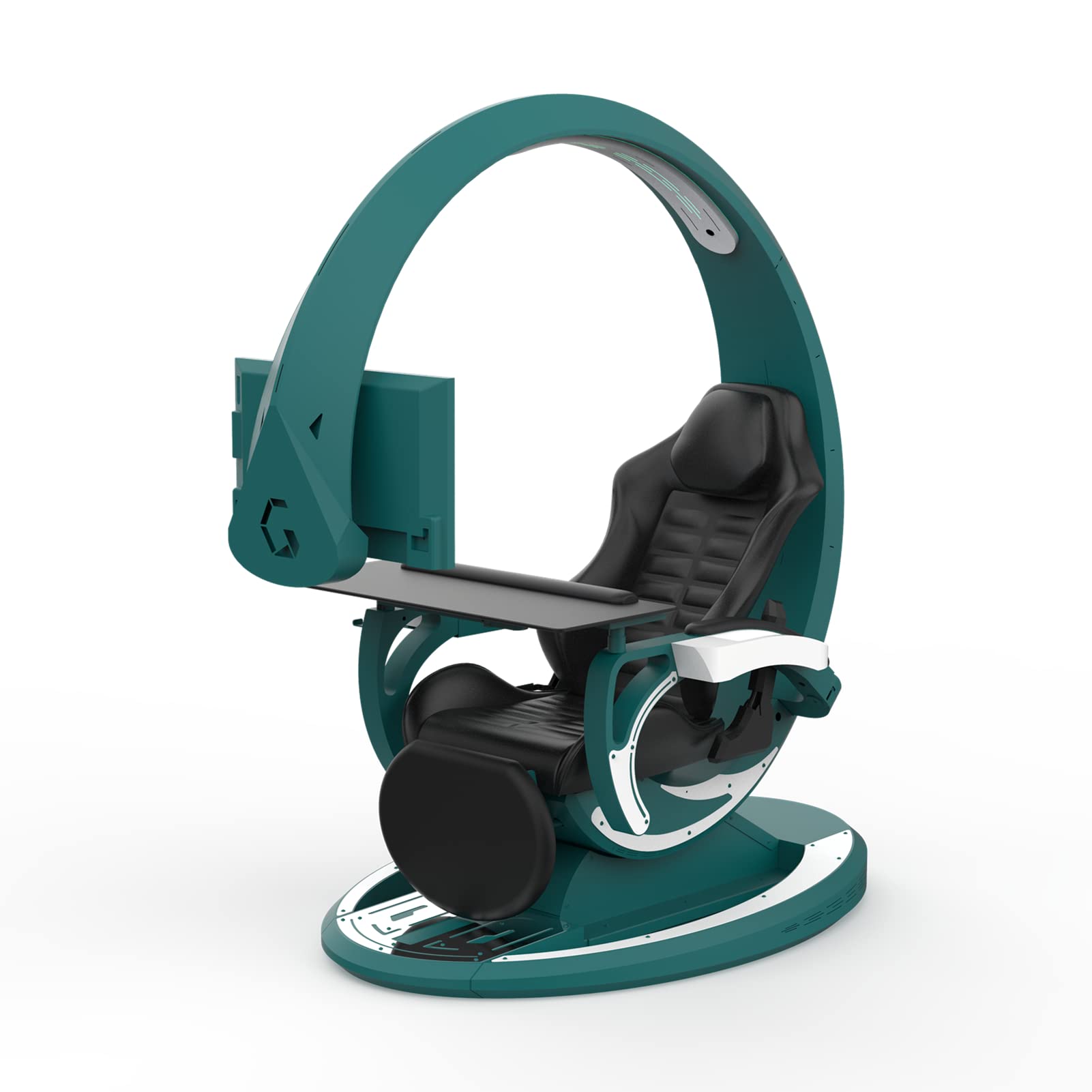 Ergonomic Gaming Chair with Zero Gravity Recline - OrionX Green All-in-One Computer Seat for Esports, Office & Home Use | Space Capsule Design for Ultimate Comfort