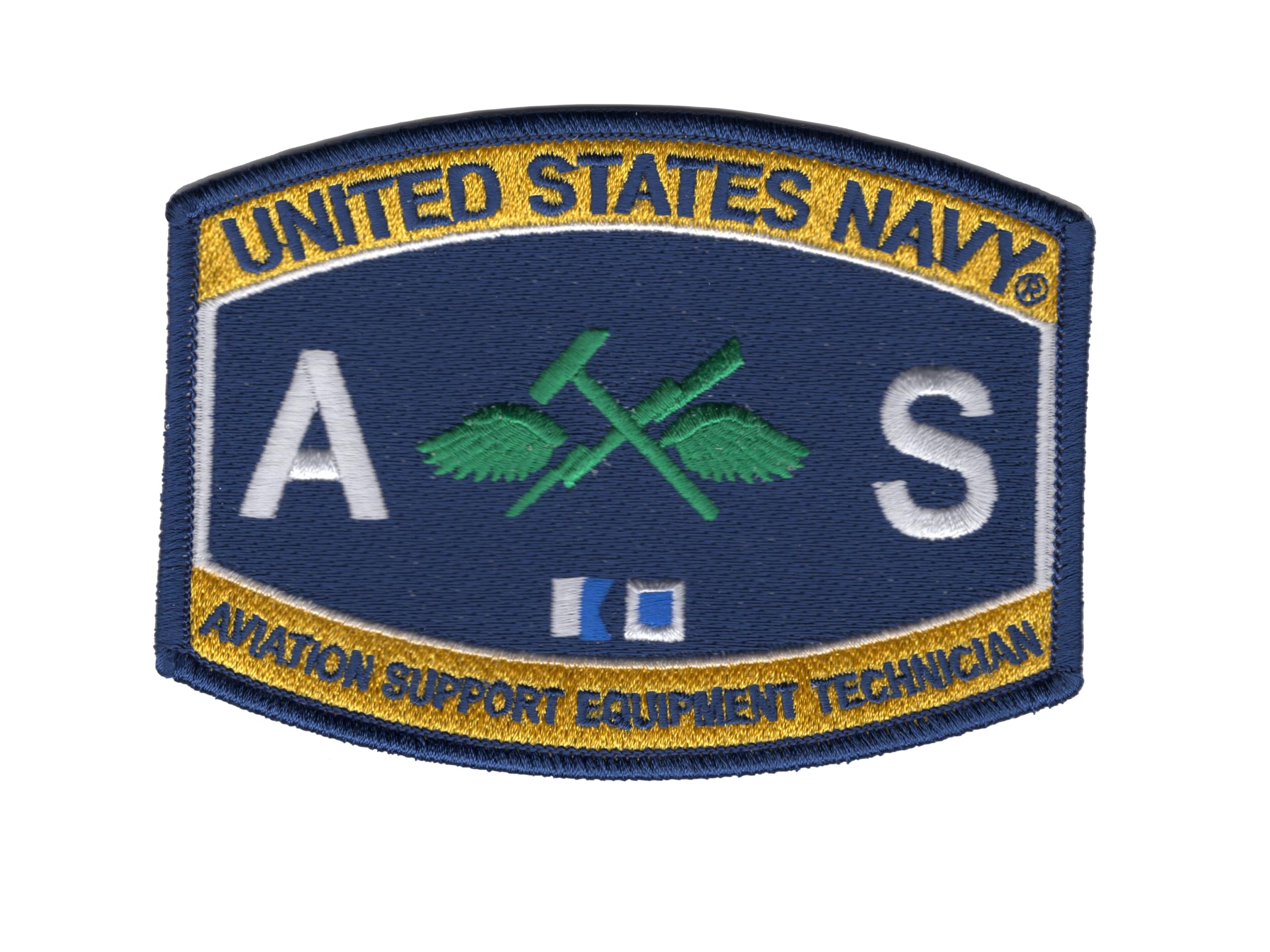 AS Aviation Support Equipment Technician Rating Patch - Military & Aircraft Maintenance Badge for Uniforms & Collectors | Perfect for Aviation Enthusiasts & Veterans