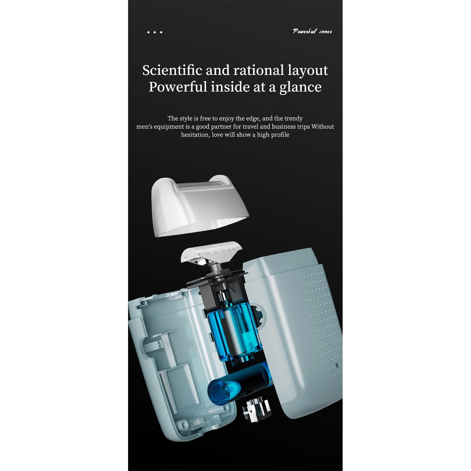 Rechargeable Electric Hair Shaver for Men - Cordless Beard Trimmer & Head Shaver with Precision Blades - Perfect for Home Grooming, Travel & Barber Shops