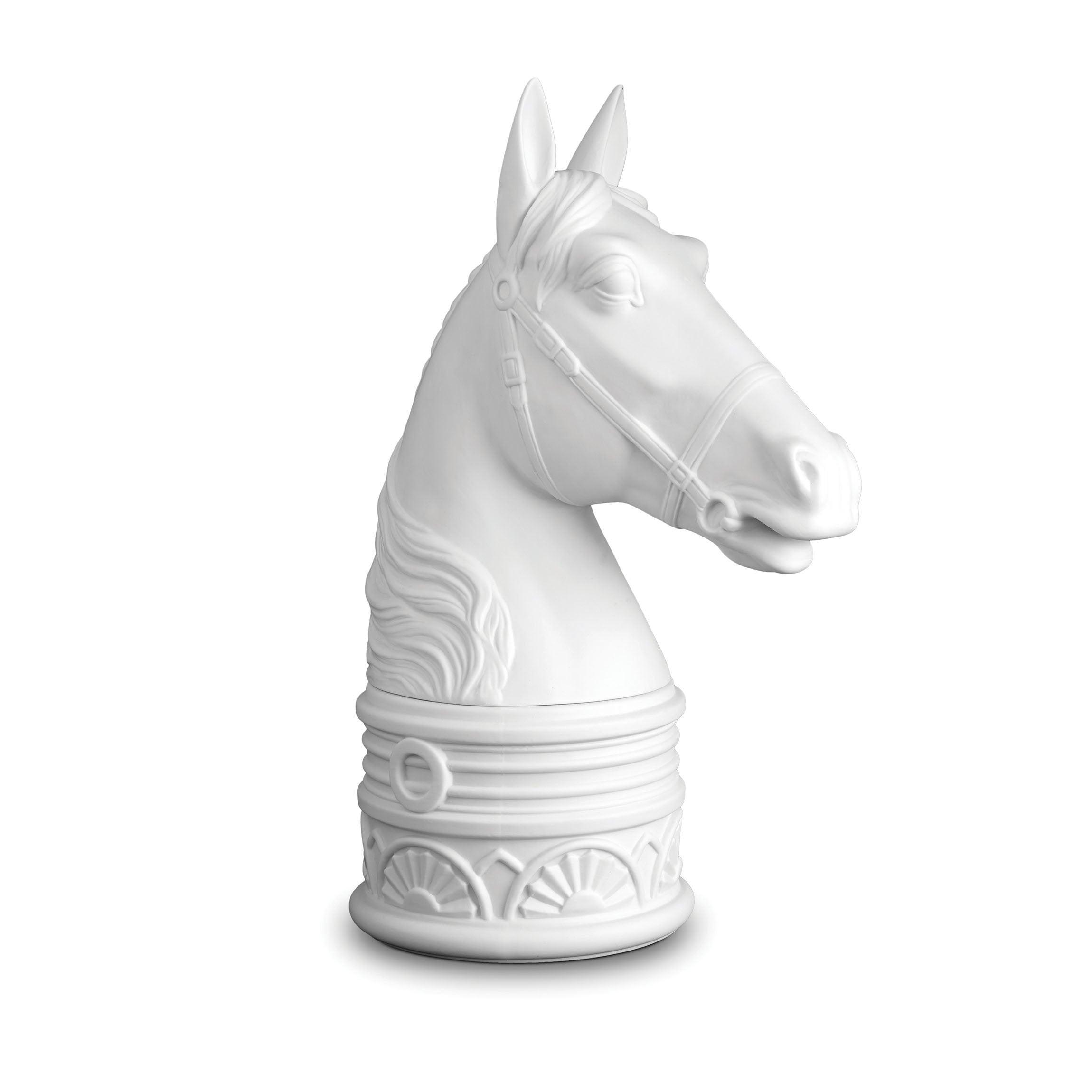 White Horse Bookends - Elegant Book Holders for Home Office & Library Decor
