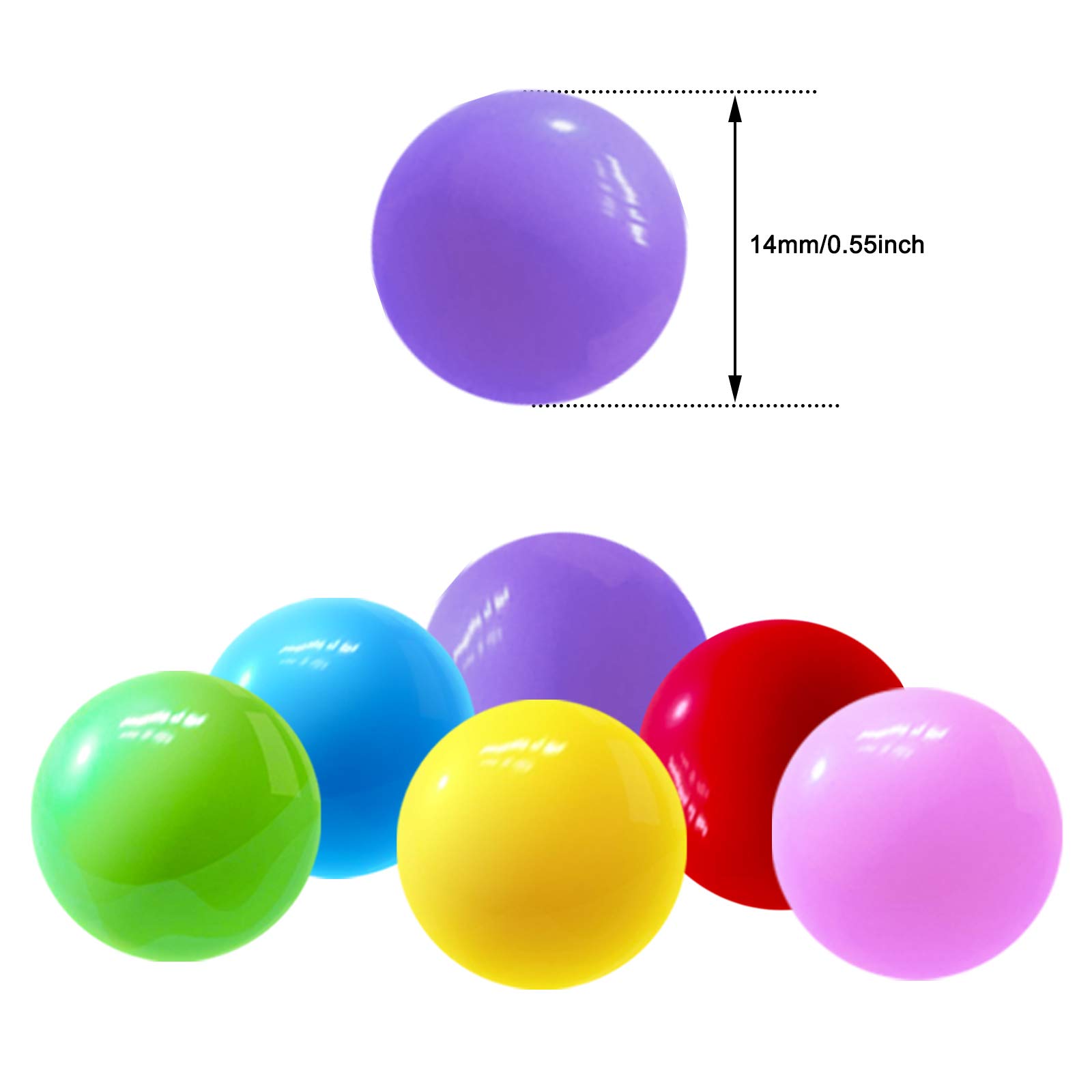 60 Pcs 14mm Chinese Checkers Marbles in 6 Vibrant Colors - Replacement Game Balls for Marble Run, Board Games & Kids Educational Toys - Perfect for Family Game Night, STEM Learning & Classic Marble Games