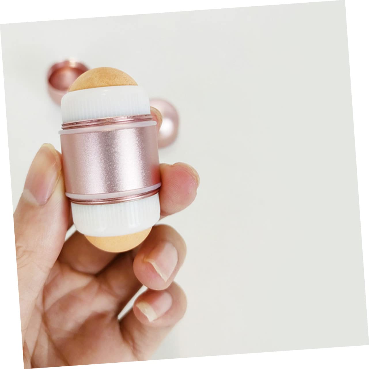 Volcanic Stone Face Roller Ball Massager - Aluminum Shell Portable Facial Massage Tool for Oil Control & Skin Tightening - Perfect for Skincare Routine, Relaxation & Reducing Puffiness