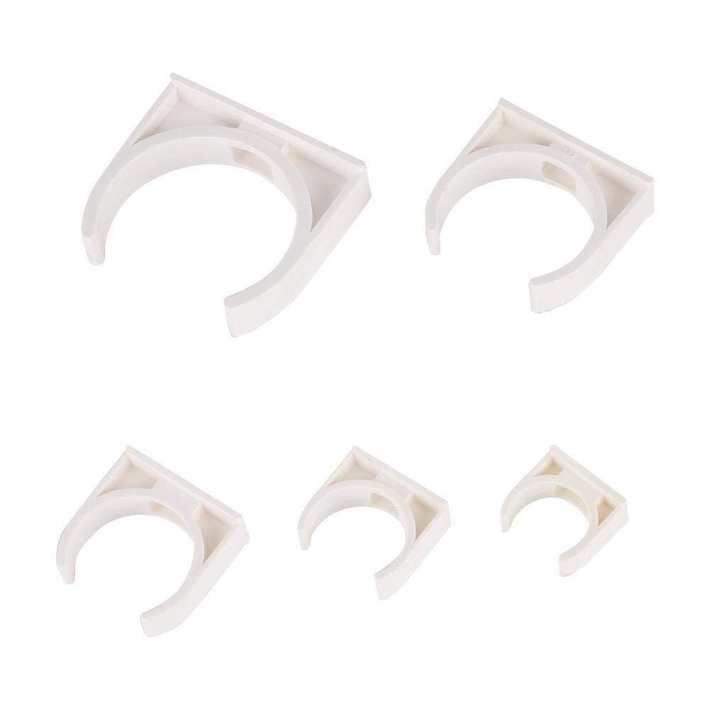 Quick Connect Garden Hose Clamps - 20/25/32/40/50mm PVC Pipe Clips for Water Pipe Support, Irrigation Tube Bracket & Pipe Fittings (10 Pack, 20mm) - Perfect for Garden Watering, Drip Irrigation & Outdoor Plumbing Systems