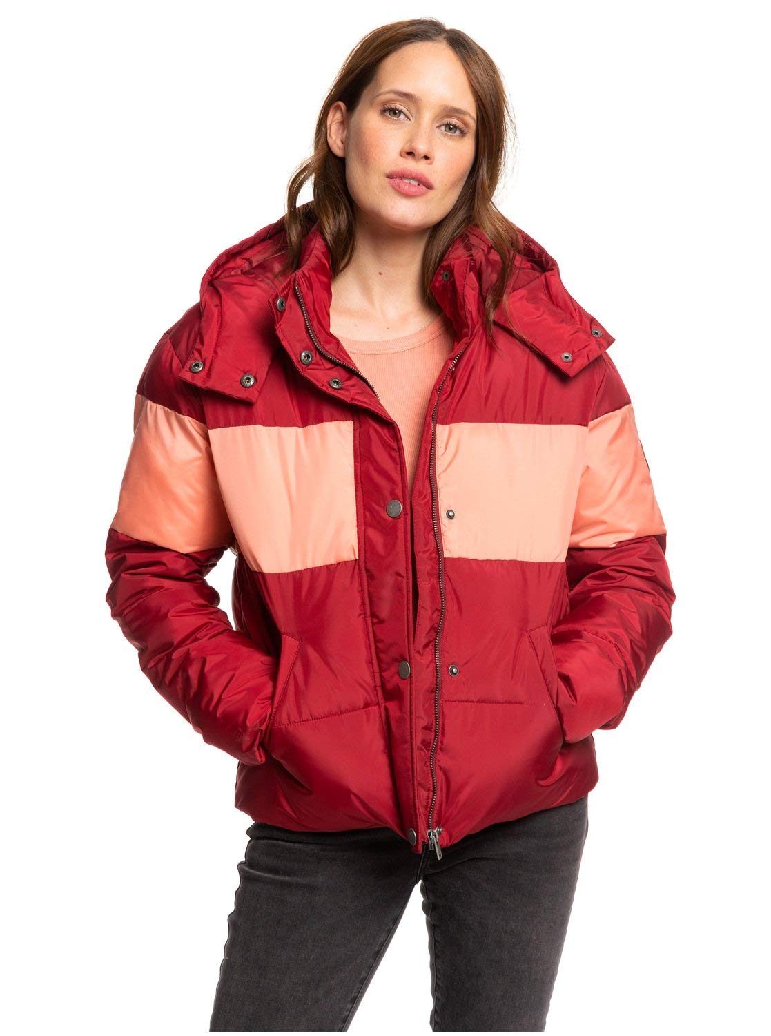 Roxy Women's Puffer Jacket - Lightweight Winter Coat with Hood, Waterproof & Windproof - Perfect for Skiing, Snowboarding & Outdoor Adventures
