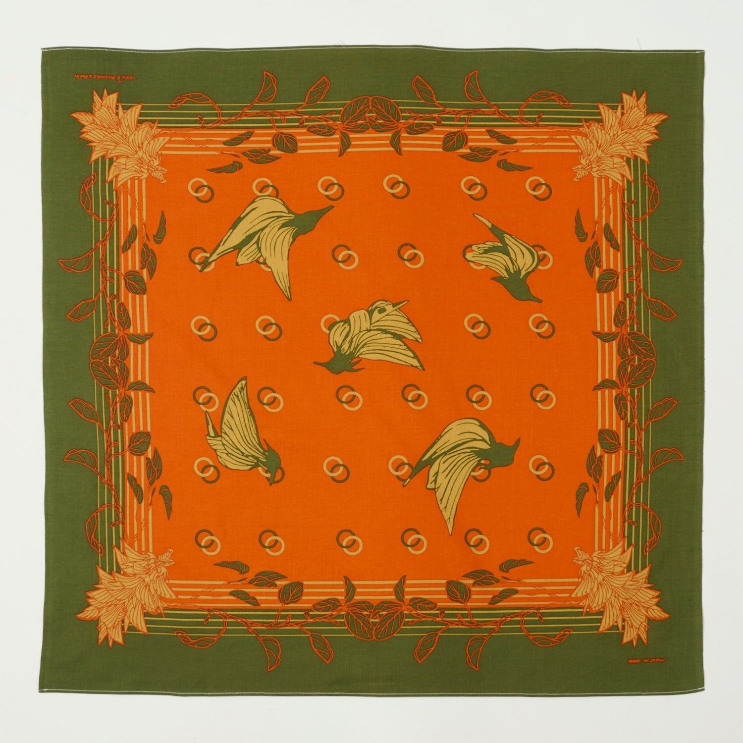 Parrot Pea One Ear Dog Bandana - Orange Pet Bandana for Small & Medium Dogs - Perfect for Daily Walks, Pet Photos & Special Occasions