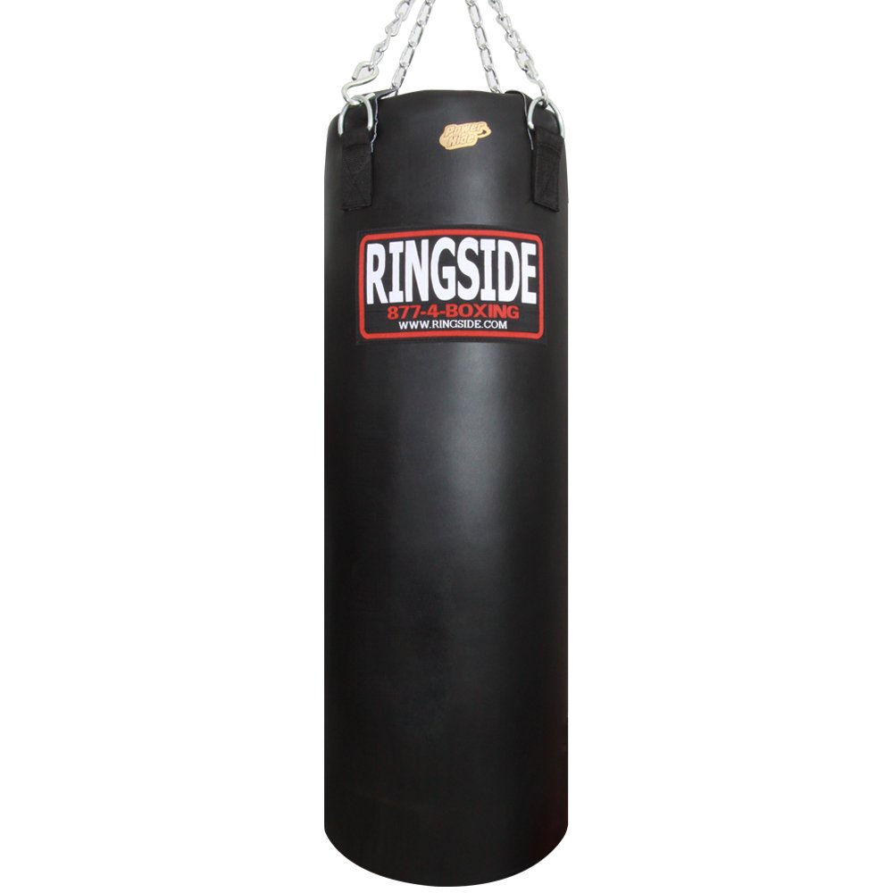 Ringside Powerhide 65 lb Filled Heavy Punching Bag - Black | Professional Boxing & MMA Training Equipment for Home Gym & Fitness Workouts