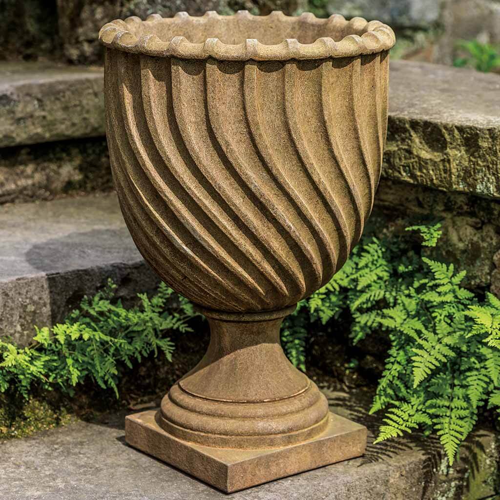 Campania International Ravenna Small Urn - Elegant Garden Urn for Outdoor Decor, Patio, and Home Landscaping
