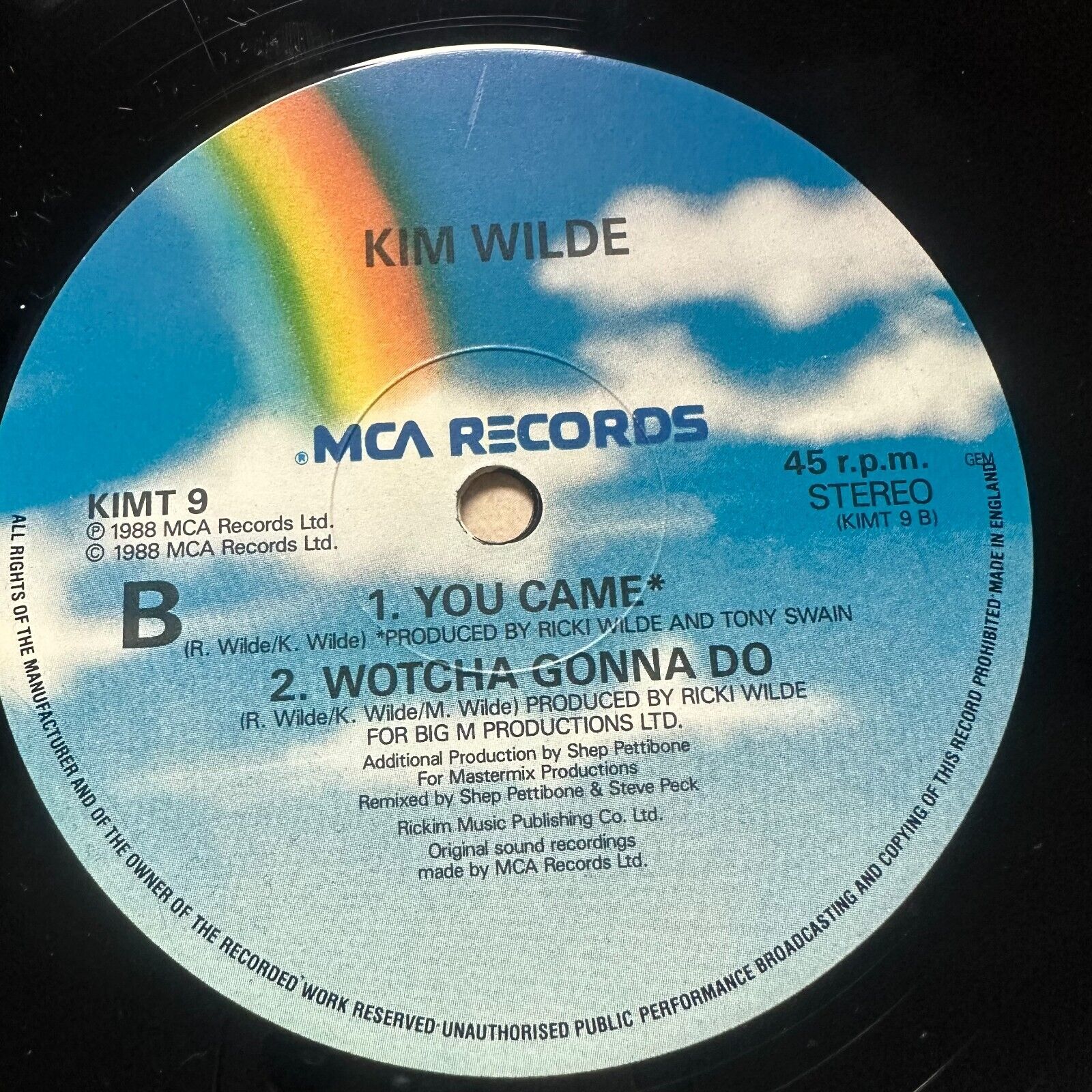 Kim Wilde - Never Trust A Stranger / You Came 12