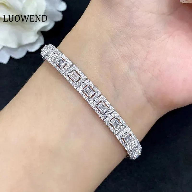 18K White Gold Diamond Bracelet for Women - 7.8 Carat Natural Diamonds Luxury Wedding Jewelry | Engagement Party, Anniversary Gift, Bridal Accessory, Special Occasion Jewelry
