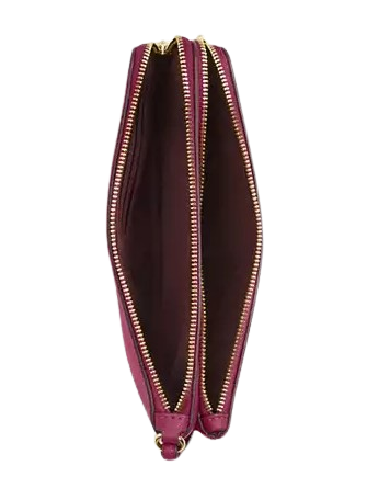 Coach Double Zip Wallet for Women - Genuine Leather Crossbody Wallet with RFID Protection - Perfect for Travel, Shopping & Everyday Use