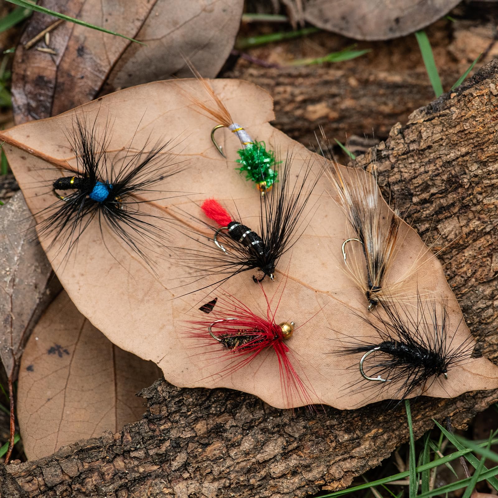 Goture 30pcs Fly Fishing Flies Kit - Dry Flies, Wet Flies, Streamers & Nymphs for Trout, Bass, Steelhead & Salmon - Perfect Fly Fishing Lures & Gifts for Anglers - Ideal for Freshwater Fishing, River & Lake Adventures