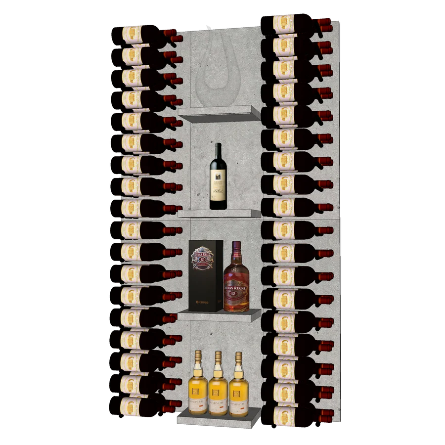 Blue Grouse THE WINE BAR VINdustry Wine Wall - Premium Wine Storage & Display Rack for Home Bars, Restaurants, and Wine Cellars