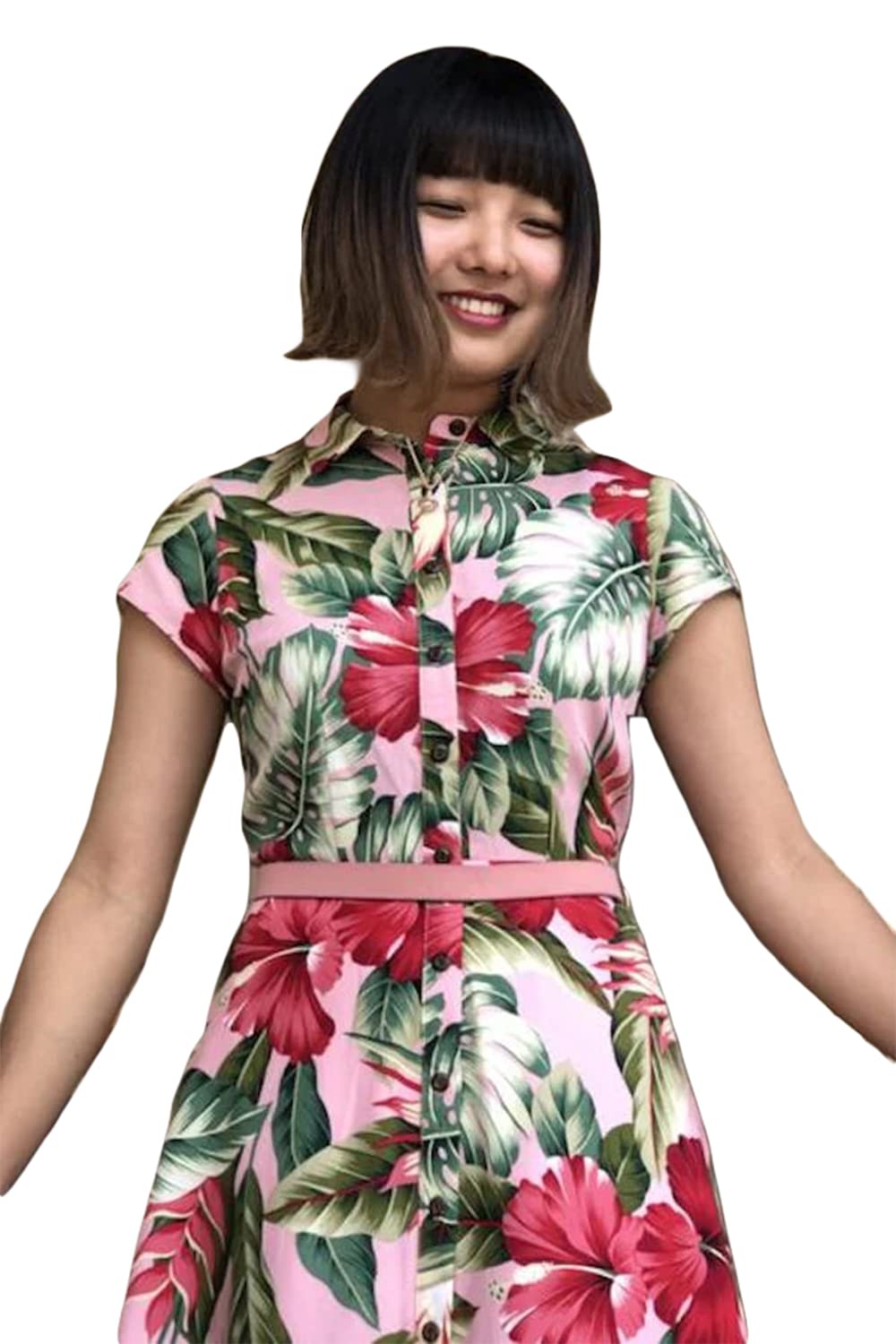 Royal Hawaiian Aloha Shirt Dress for Women - Floral Print Summer Beach Dress - Perfect for Vacation, Luau Party & Tropical Getaway
