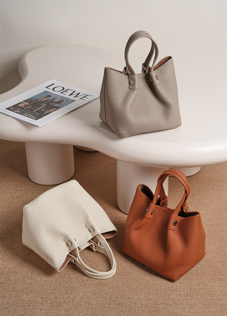 Premium Genuine Leather Carryall Tote Bag for Women & Men - Stylish & Durable Travel, Work & Everyday Use