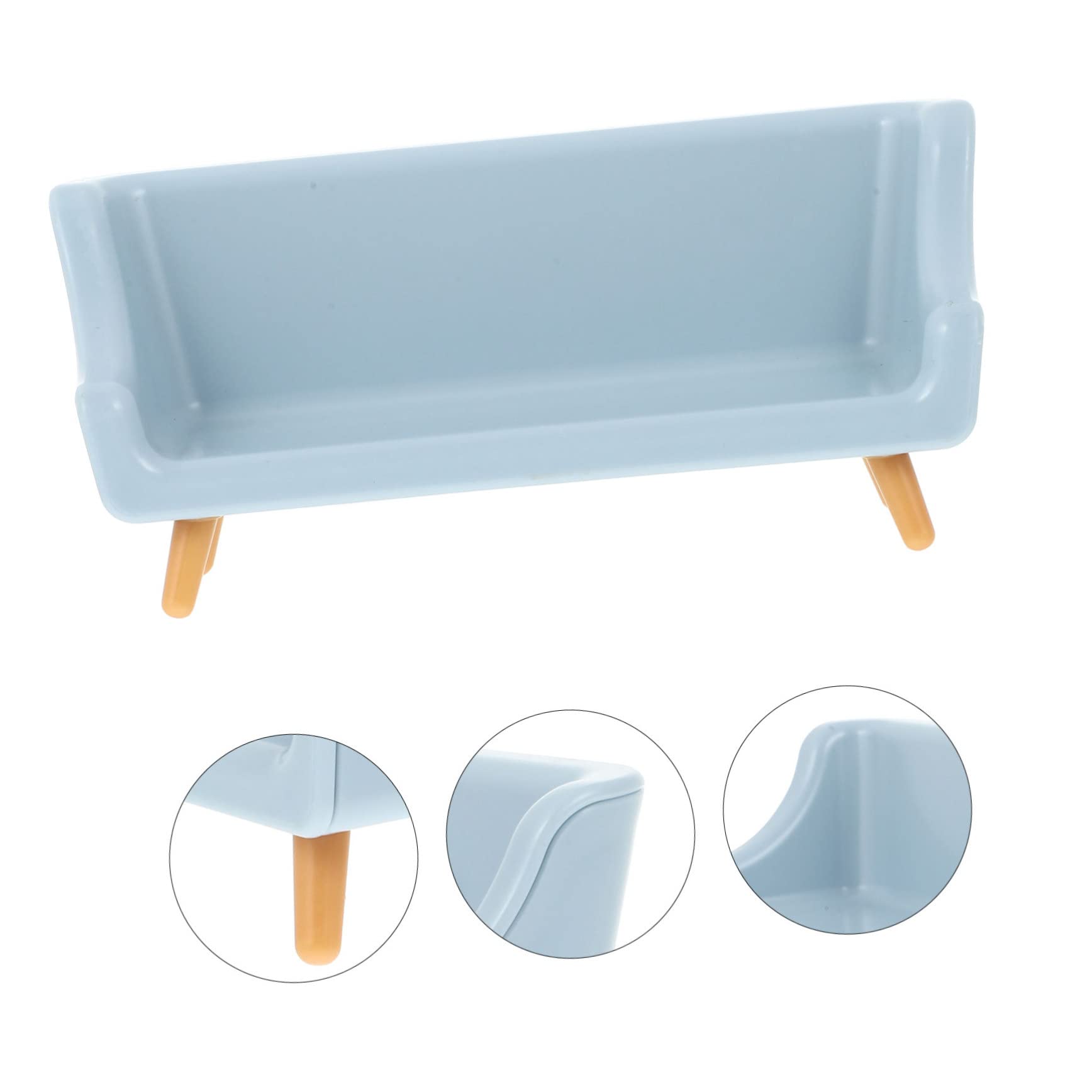 Mini Dollhouse Couch for Kids - Plastic Toy Sofa Furniture for Doll House, Miniature Home Decor & Playroom Accessories - Perfect for Pretend Play, Dollhouse Scenes & Kids' Imaginative Playtime
