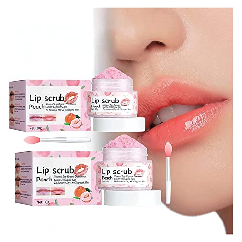 Exfoliating Lip Scrub & Moisturizer Kit (2PC) - Natural Lip Care for Soft, Smooth Lips - Perfect for Dry Lips, Chapped Lips & Pre-Lipstick Prep
