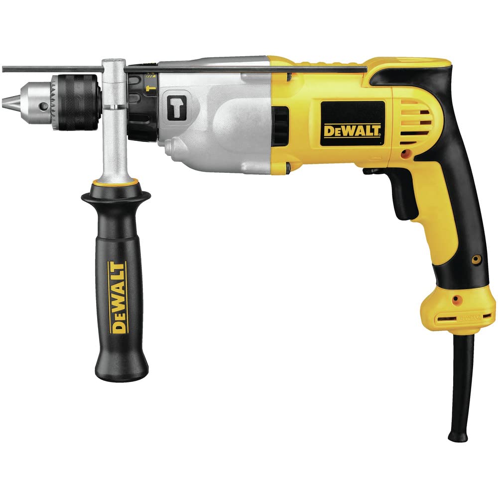 DEWALT 10-Amp 1/2-Inch Hammer Drill with Pistol Grip (DWD520) - Perfect for Construction, Woodworking, and Heavy-Duty DIY Projects