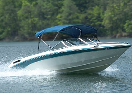 Carver Covers 55401 3-Bow Top Frame Bimini (61-66 Inches) - Premium Boat Shade Cover for Pontoon & Fishing Boats - UV Protection & Waterproof Canopy for Outdoor Marine Use