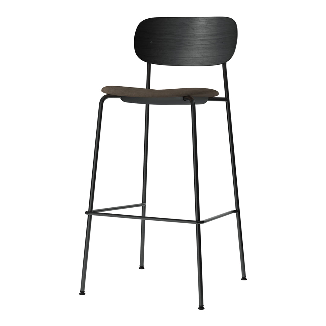 Co Bar Chair with Upholstered Seat - Modern Counter Height Stool for Kitchen Island, Breakfast Bar & Home Pub Decor