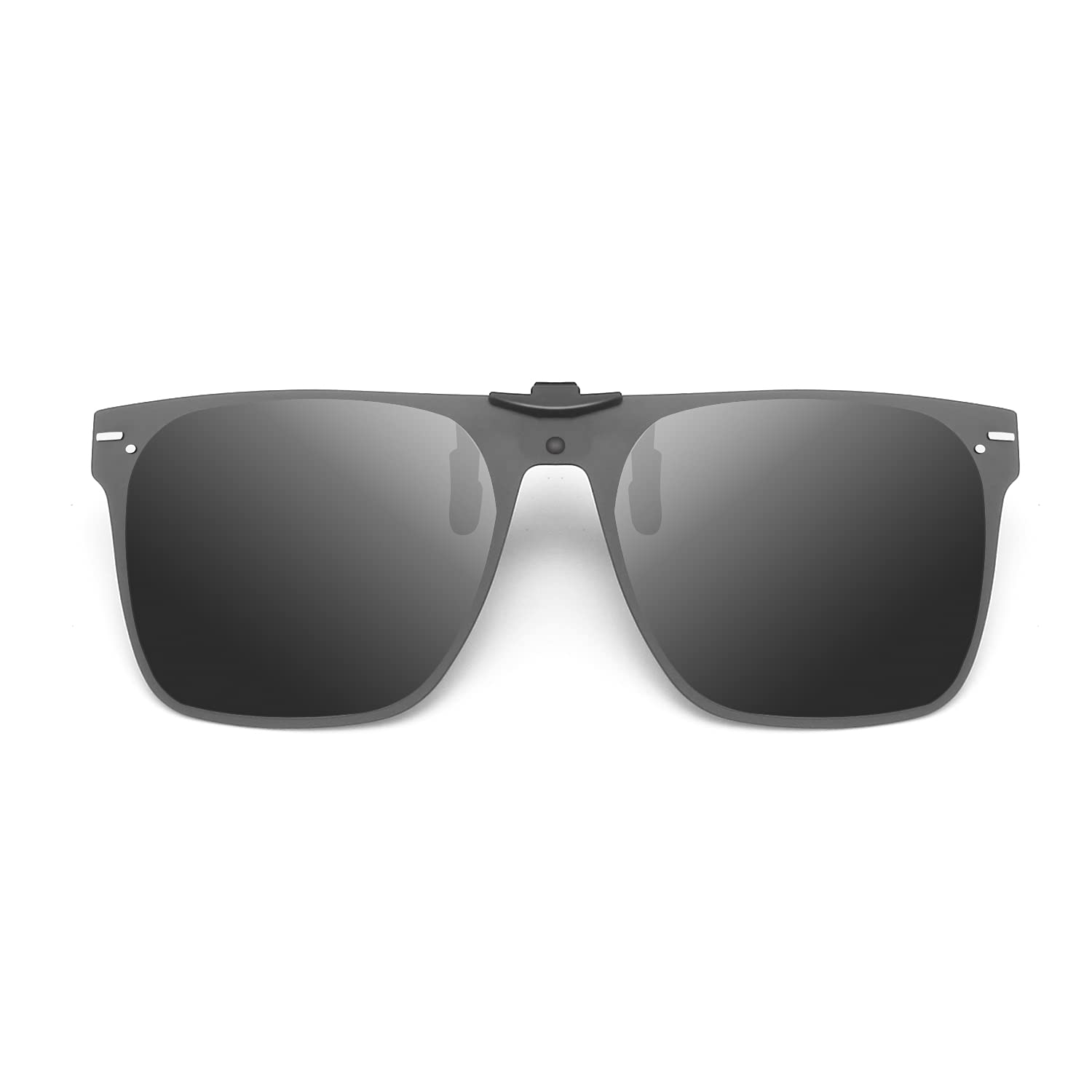 Clip On Sunglasses for Night Driving - UV Protection Anti-Glare Rimless Flip Up Lenses Compatible with Prescription Glasses | Perfect for Driving, Outdoor Activities & Sports