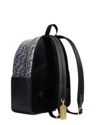 Coach Monogram Print Court Backpack - Stylish & Durable Leather Backpack for Women - Perfect for Work, Travel & Everyday Use
