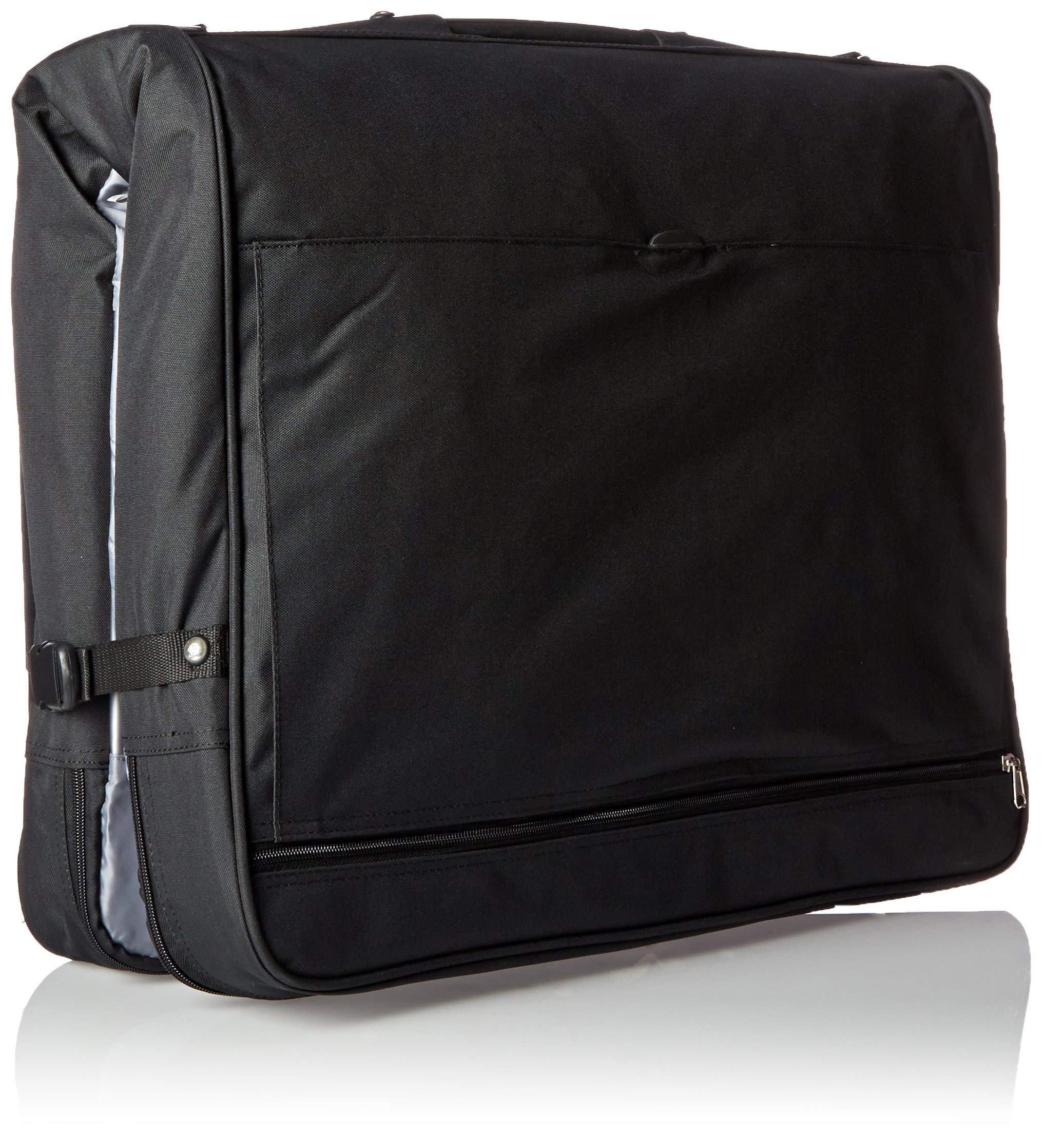 DELSEY Paris Deluxe 45 Inch Hanging Travel Garment Bag for Suits & Dresses - Black - Perfect for Business Trips, Weddings & Formal Events