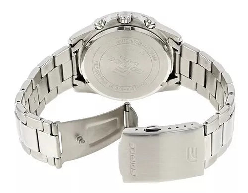Casio EFV570D-7A Men's Stainless Steel Watch with Date Display - Water Resistant, Durable & Stylish for Everyday Wear, Sports & Outdoor Activities