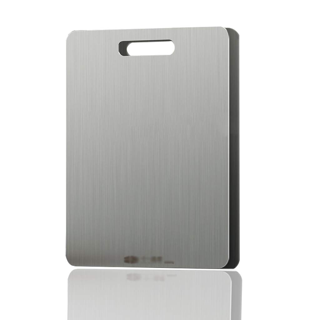 Premium Stainless Steel Cutting Board Set - 3 Sizes for Kitchen, Easy to Clean Hanging Chopping Boards for Fruits, Vegetables, Cheese & Bread - Perfect for Home Cooking, Meal Prep & Professional Chefs
