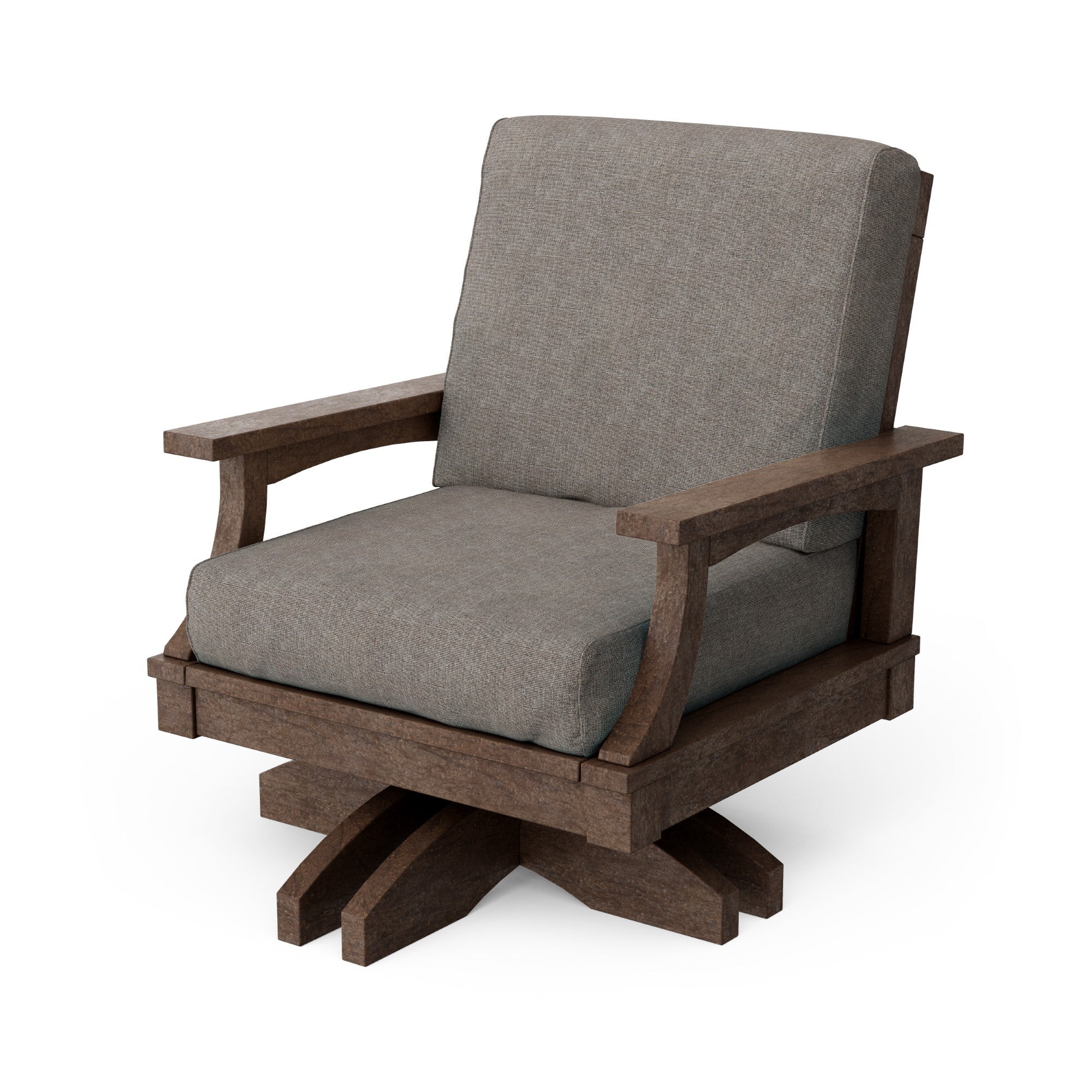 Heritage Deep Seating Swivel Chair - 360° Rotating Patio Lounge Chair with Cushions, Weather-Resistant Outdoor Furniture for Garden, Poolside & Backyard Relaxation