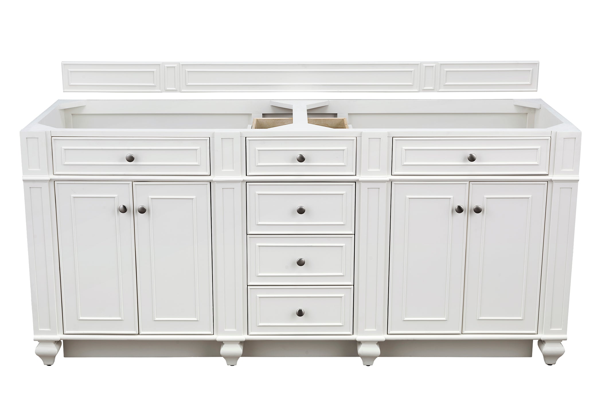 Bristol 72-Inch Double Vanity in Bright White - Modern Bathroom Sink with Dual Sinks & Ample Storage - Perfect for Master Bathrooms & Shared Spaces