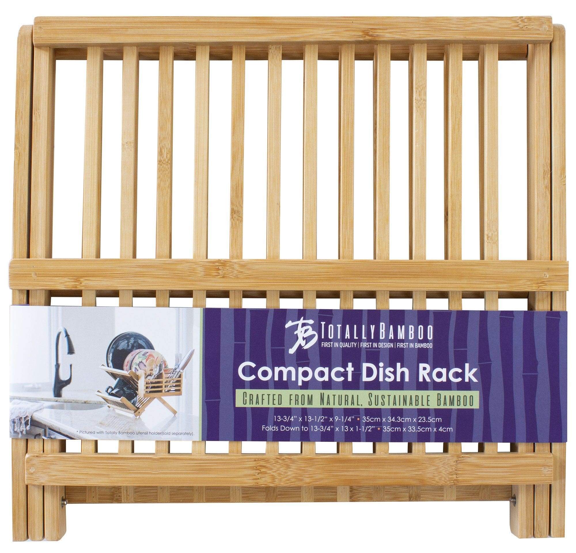 Foldable Dish Drying Rack - Space Saving Compact Design (13.9