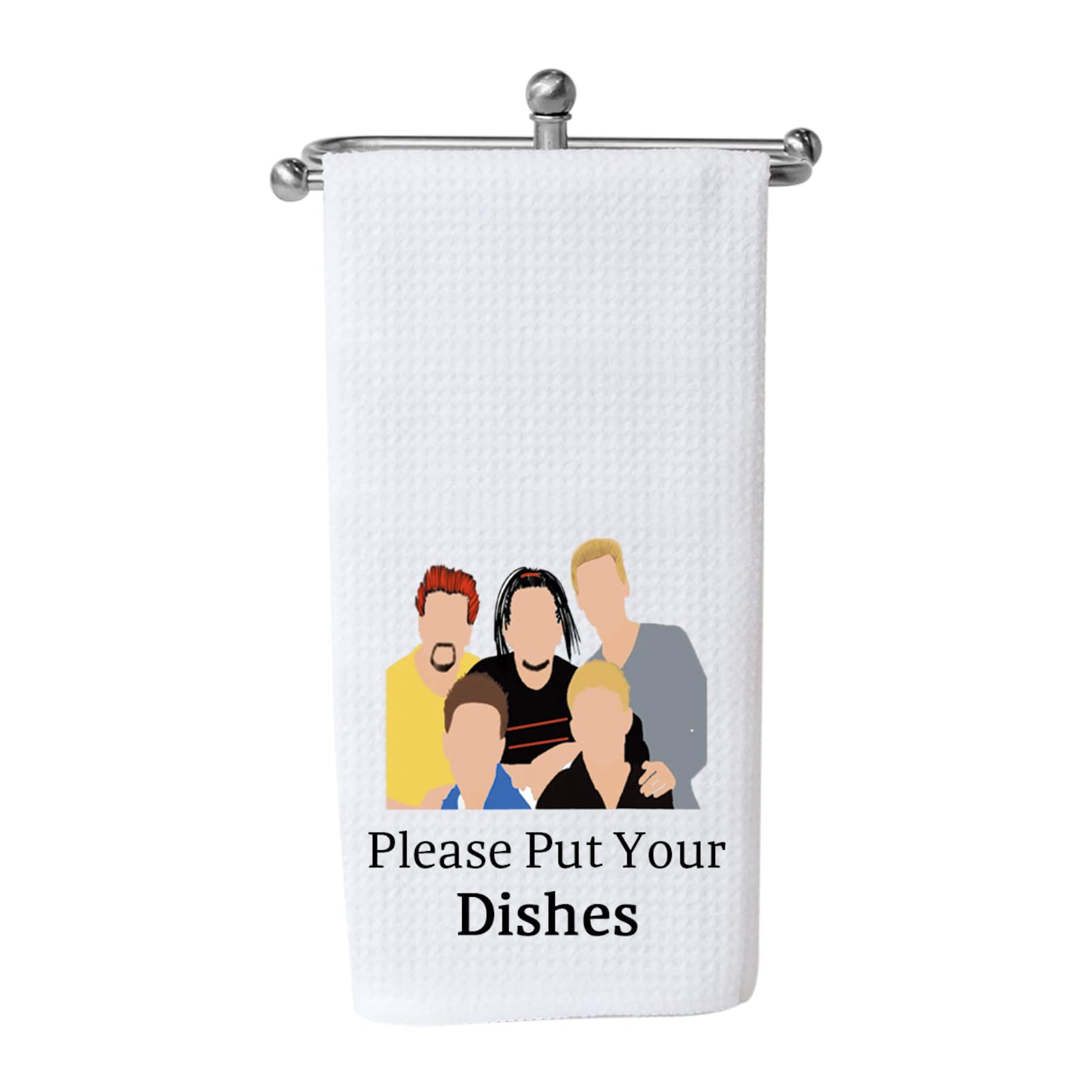 WCGXKO Music Band Inspired Kitchen Towel - Funny 'Please Put Your Dishes' Dish Towel Gift for Fans - Perfect for Kitchen Decor, Housewarming Gifts & Music Lover Presents - Great for Concerts, Parties & Daily Kitchen Use