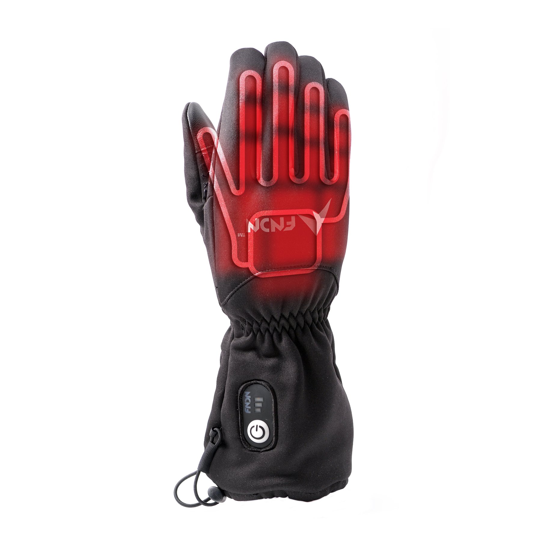 FNDN Rechargeable Heated Gloves for Men & Women - Warm Electric Winter Gloves for Skiing, Fishing, Camping, Hiking & Cold Weather Outdoor Activities