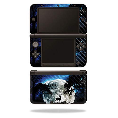 Premium Carbon Fiber Skin for Nintendo 3DS XL (2012-2014 Model) - Moonlight Deer Design | Protective & Durable Textured Vinyl Wrap | Easy to Apply & Remove | Made in USA | Perfect for Gaming Protection & Style Customization