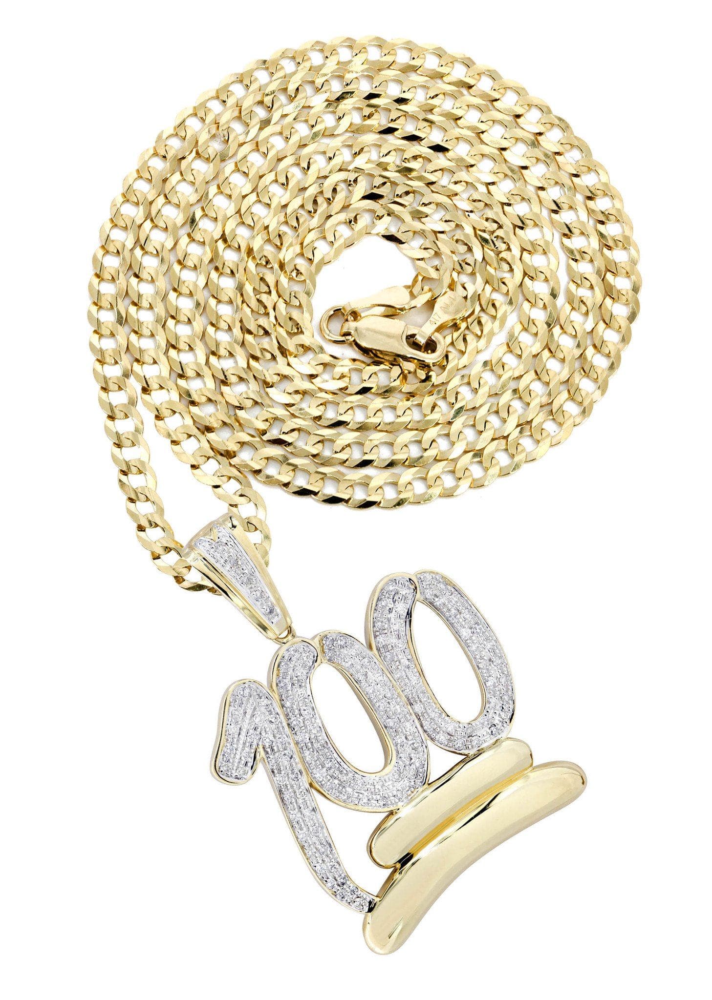 10K Yellow Gold Diamond Necklace for Women - 1.14 Carat Total Weight (100 Diamonds) | Elegant Jewelry Gift for Anniversary, Birthday & Special Occasions