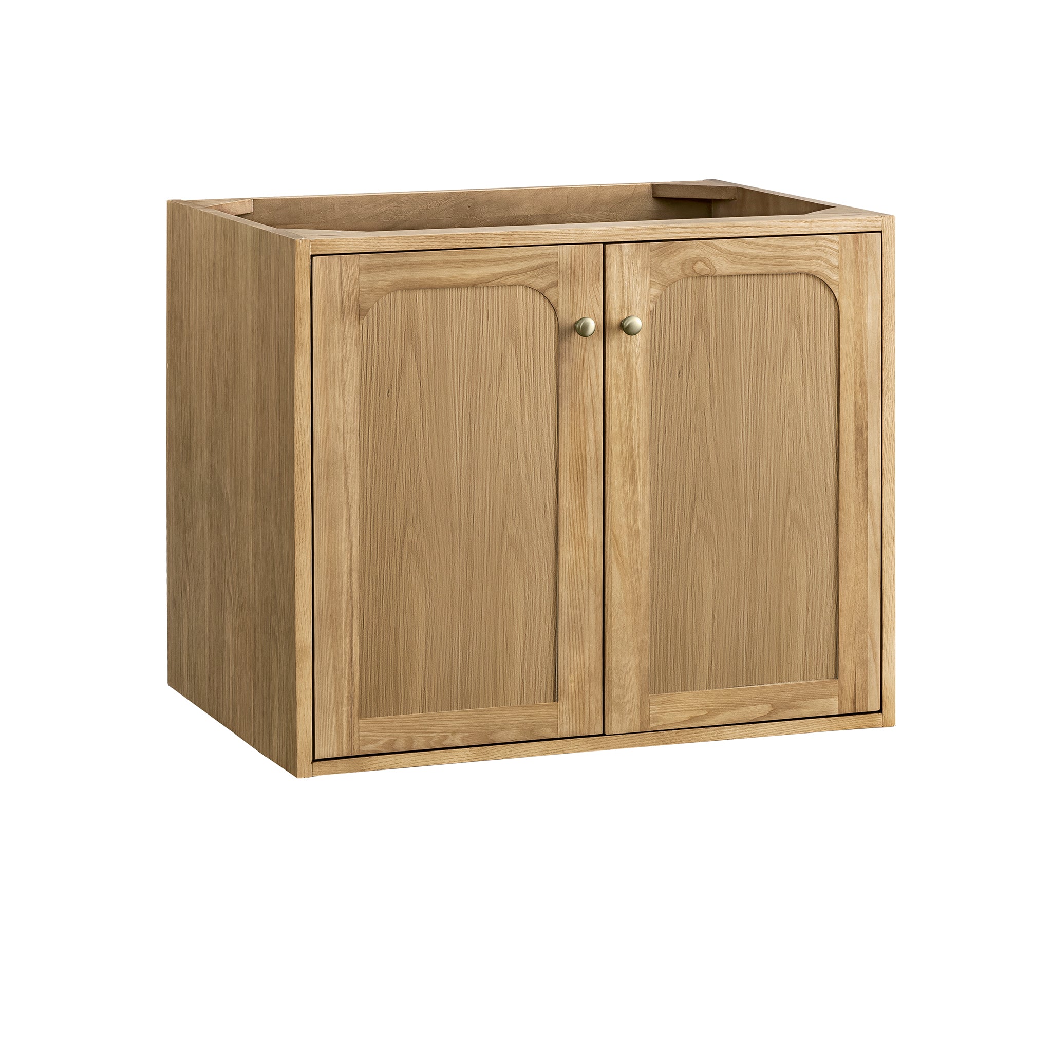 Laurent 30 Inch Single Bathroom Vanity in Light Natural Oak - Modern Sink Cabinet for Small Space & Powder Room Makeover