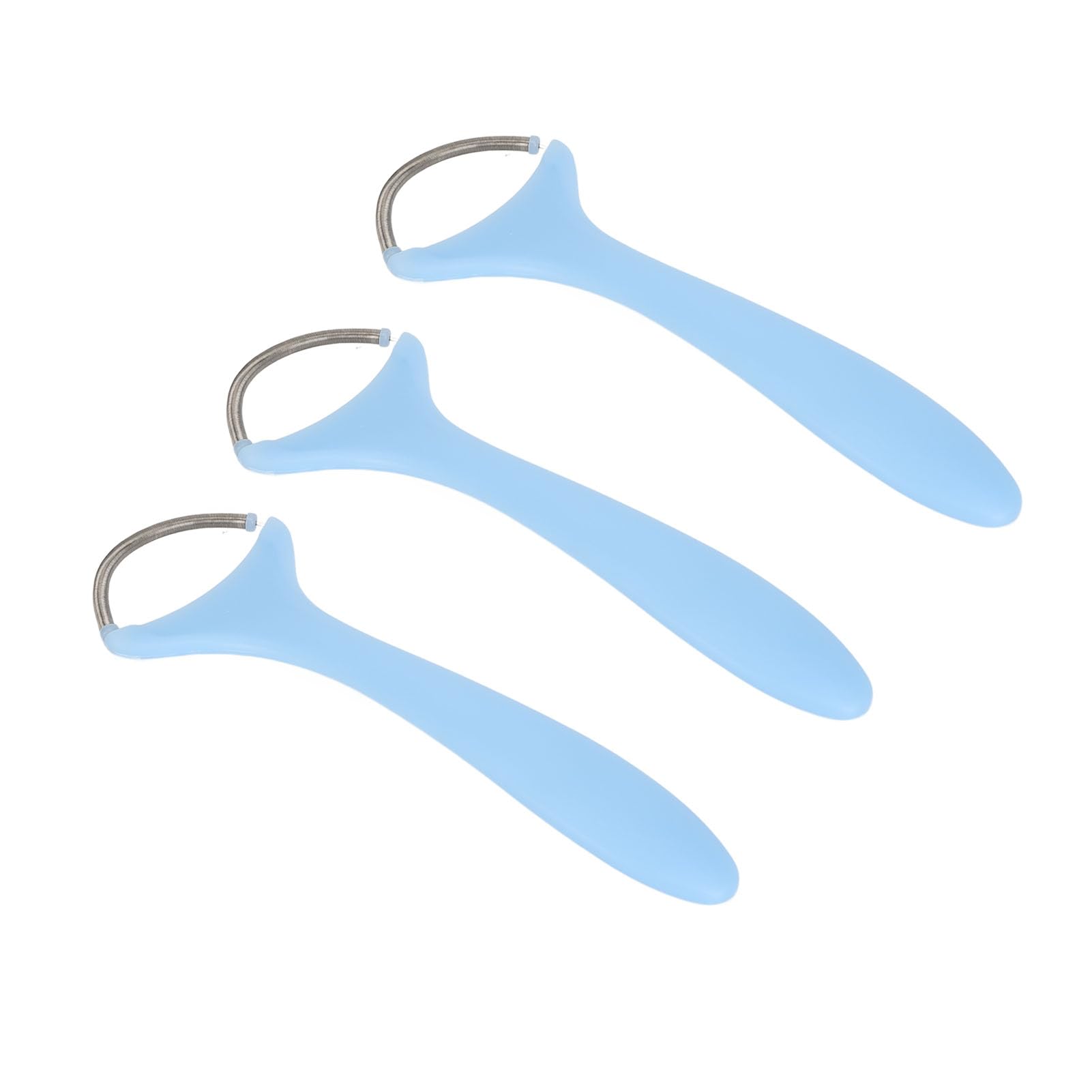 Stainless Steel Facial Hair Remover Spring - 3pcs Long Handle Gentle Epilator for Women | Painless Threading Coil for Face & Body | Perfect for Eyebrows, Upper Lip & Bikini Line