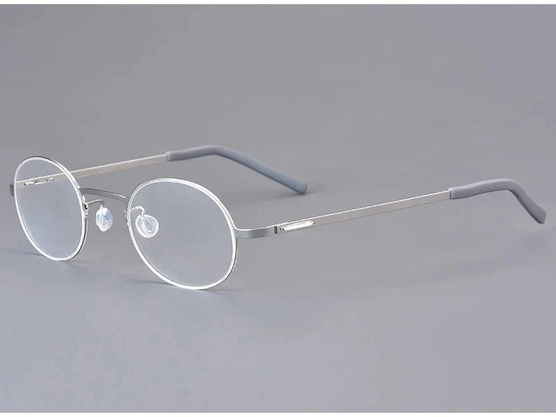 Aimee Women's Full Rim Oval Round Screwless Titanium Eyeglasses Frame - Lightweight & Durable for Work, Reading & Fashion
