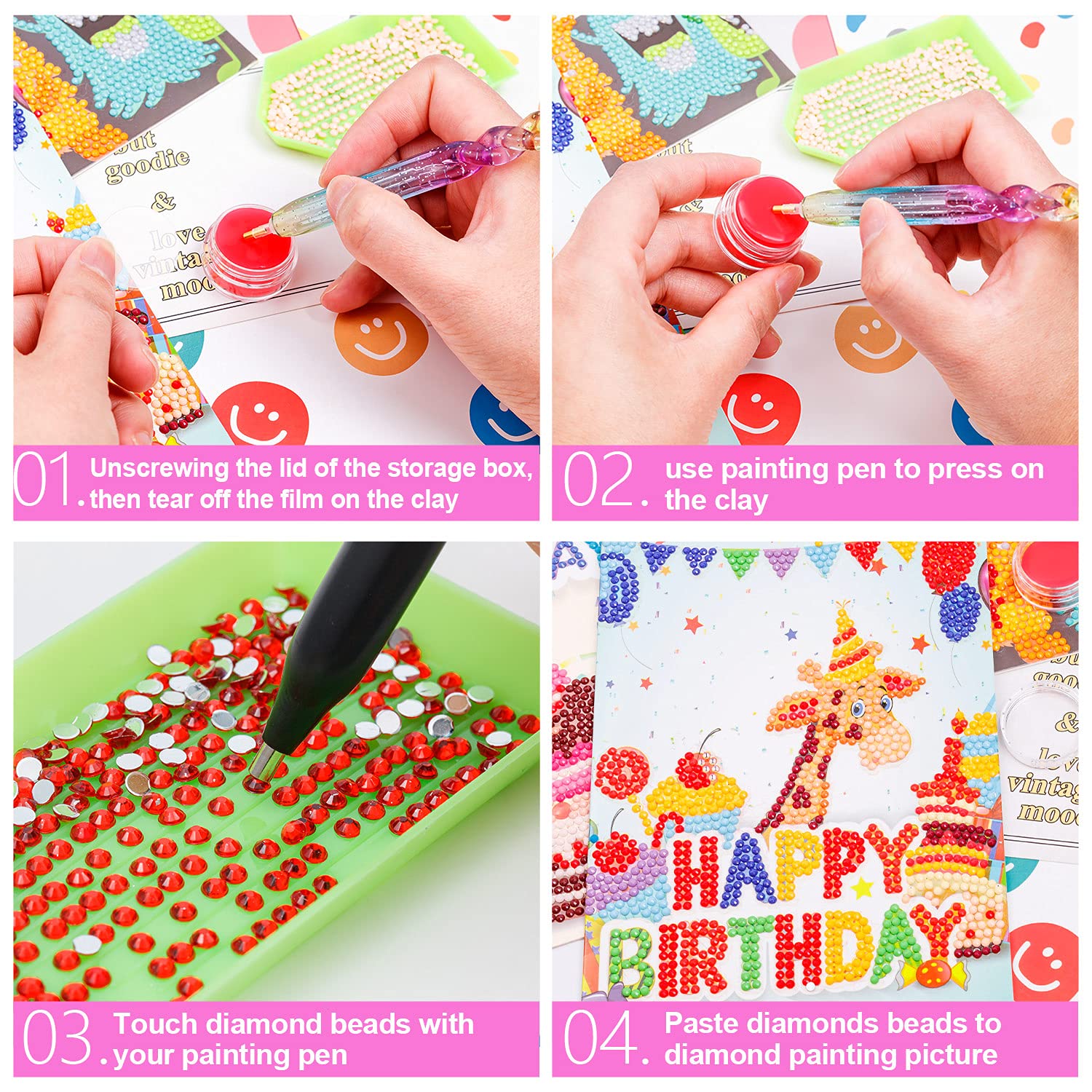 10 Pieces Diamond Painting Glue and Wax Kit with Storage Case - DIY Art Wax Holder, Glue Clay for Rhinestone Embroidery - Perfect for Crafting, Scrapbooking & Home Decor Projects