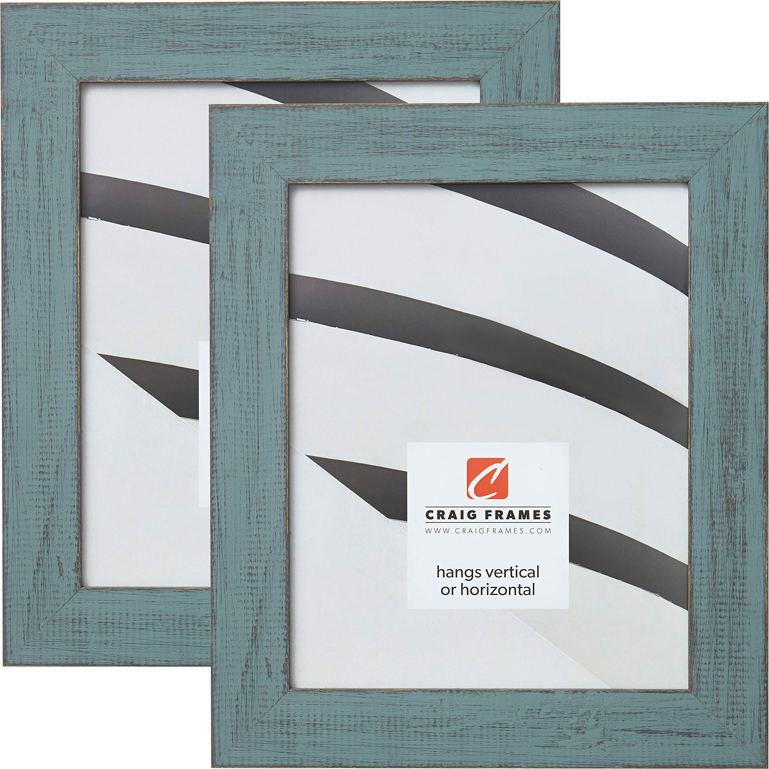 Craig Frames Jasper 14x18 Inch Picture Frame Set of 2 - Country Dixie Grey Finish | Perfect for Wall Decor, Family Photos & Home Office Display
