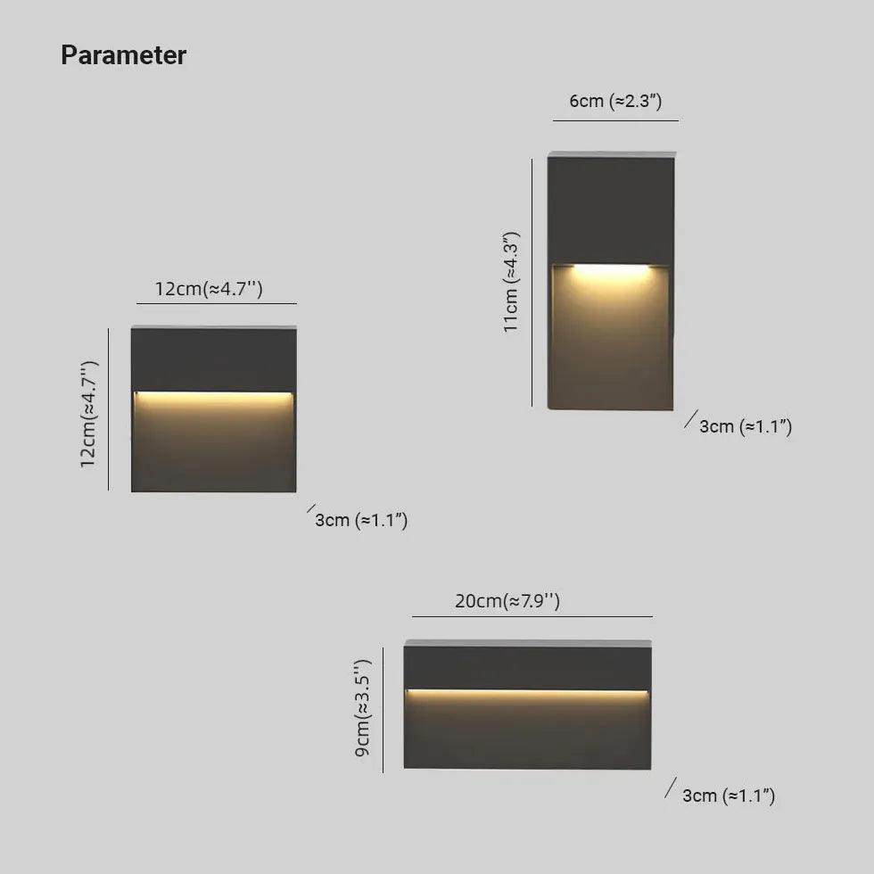 Rectangular Solar Sensor LED Step Lights for Outdoor Stairs, Pathways, and Gardens - Waterproof & Energy-Efficient Deck Lighting