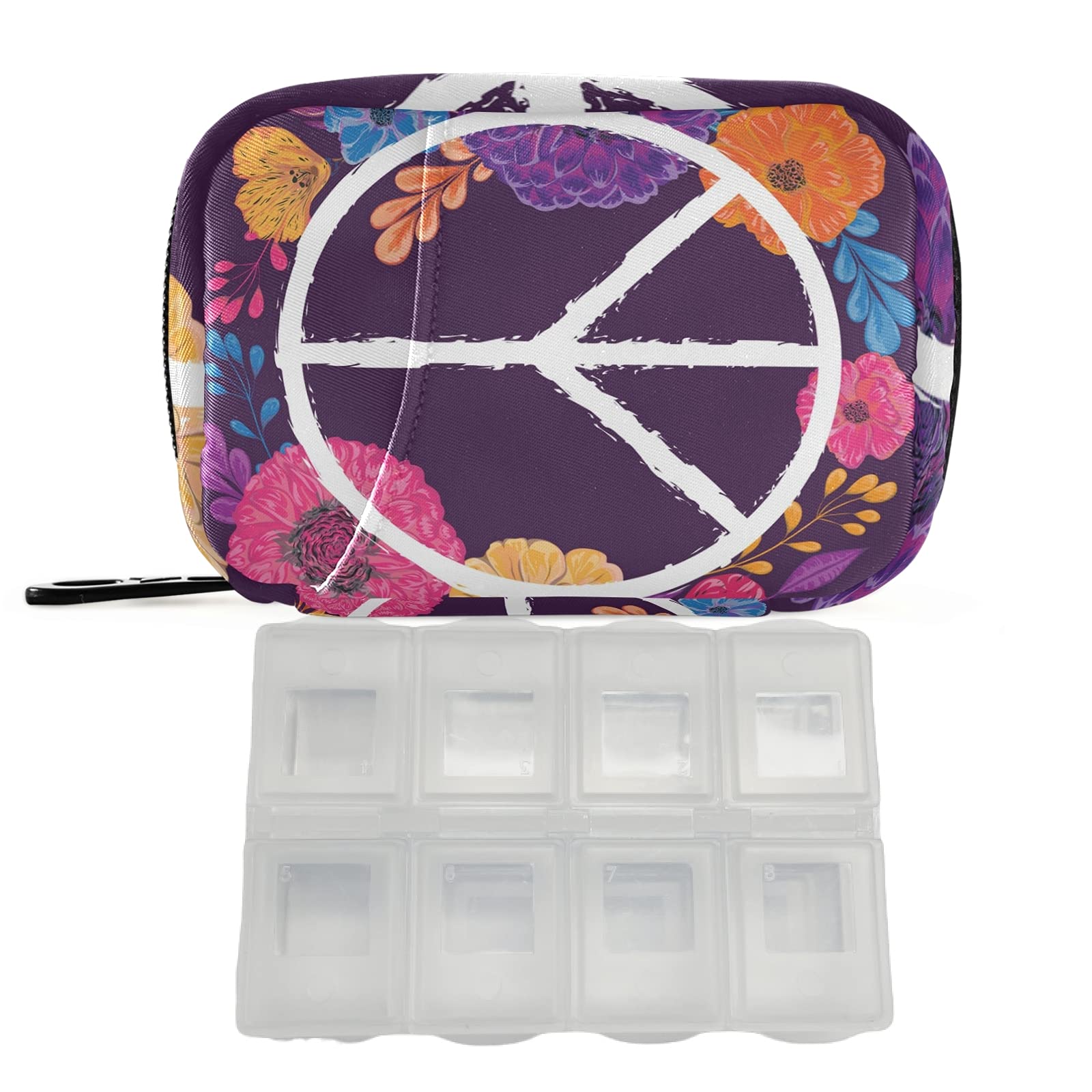 7-Day Large Capacity Pill Organizer with Zipper Pouch - Portable Travel Medicine Case for Vitamins, Supplements & Daily Medications | Perfect for Home, Office & Vacation Use