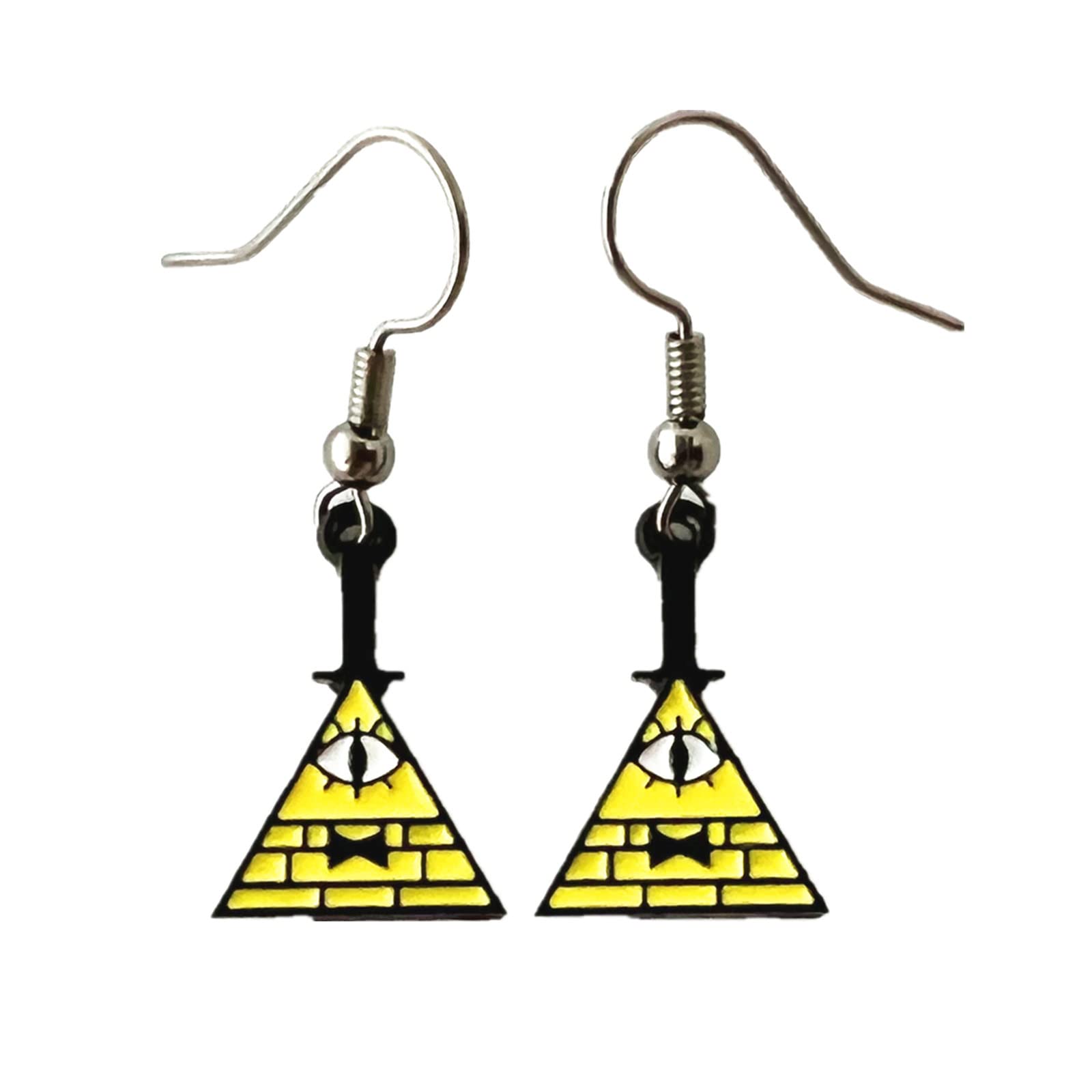 Gravity Falls Earrings - Cartoon Anime Jewelry for Boys, Girls & Women - Perfect for Cosplay, Gifts & Everyday Wear