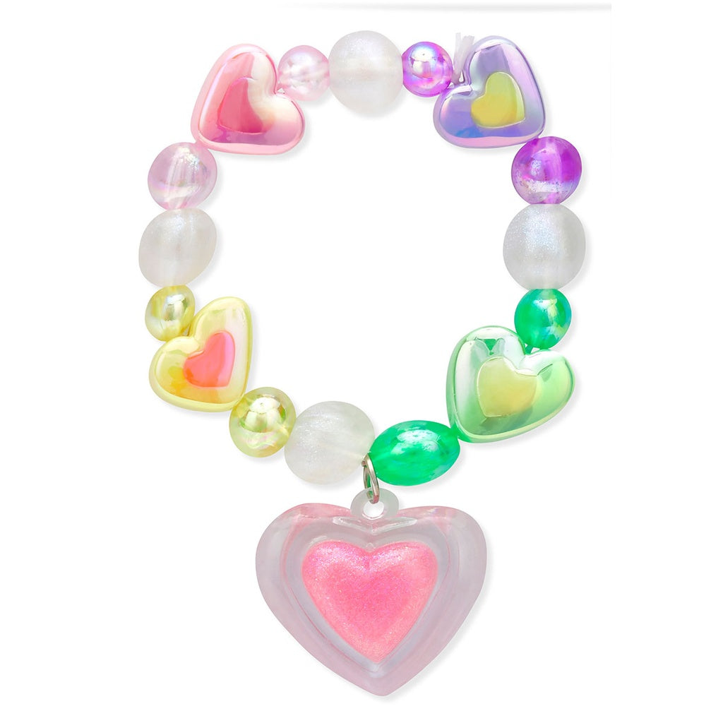 Iscream Heart Lip Gloss Bracelet - Cute Heart-Shaped Lip Balm with Adjustable Chain for Girls, Women | Perfect Gift for Valentine's Day, Birthday, Christmas | Great for Daily Use, Parties, and Special Occasions