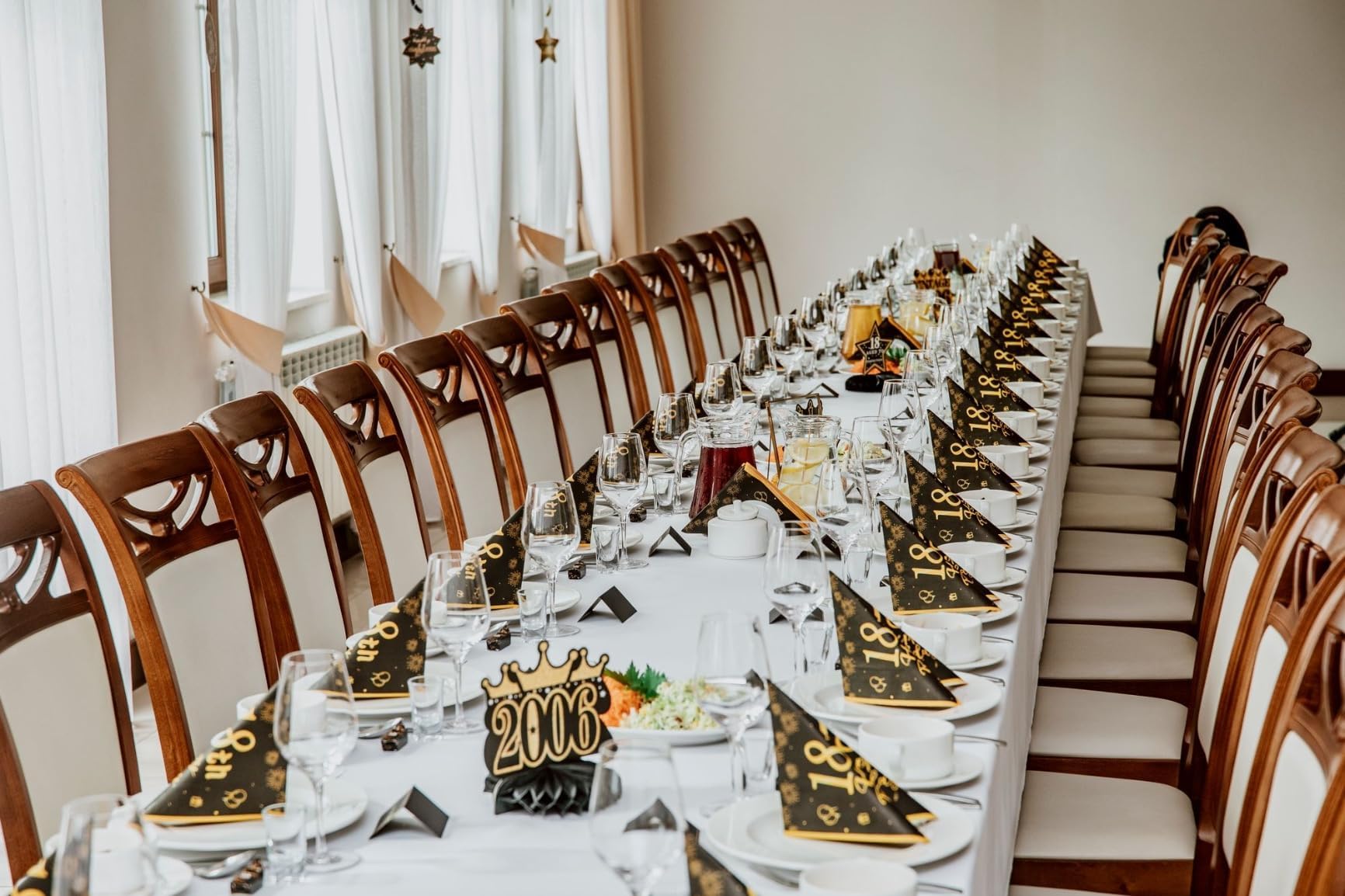 Topways Black Gold 18th Birthday Party Decorations - 40pcs Disposable Paper Napkins for 18th Birthday Party Table Decorations (Girl & Boy) - Perfect for Sweet 16, Graduation & Milestone Celebrations