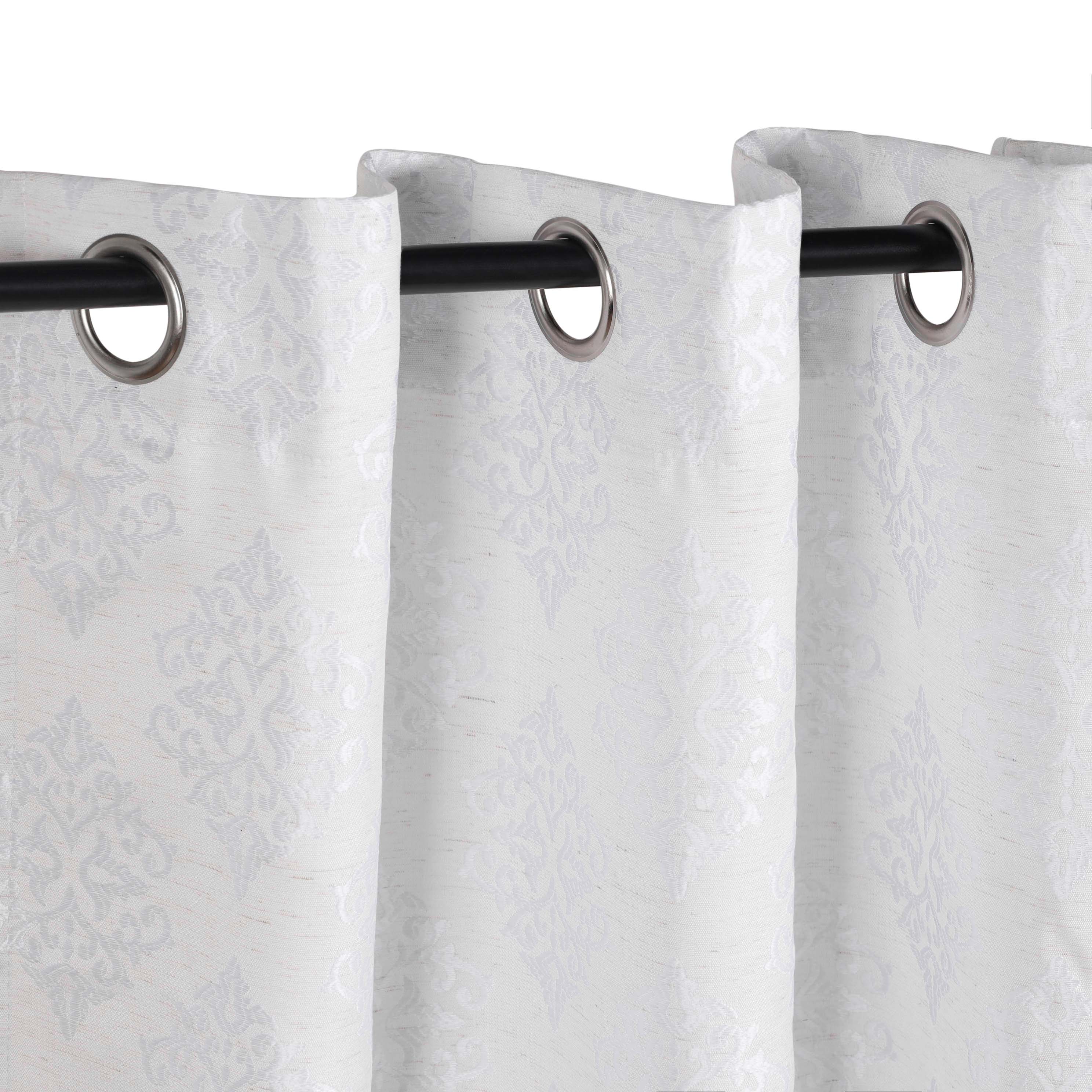 Venetian Damask Jacquard Curtain Panels Set of 2 - Luxury Window Treatments for Living Room & Bedroom