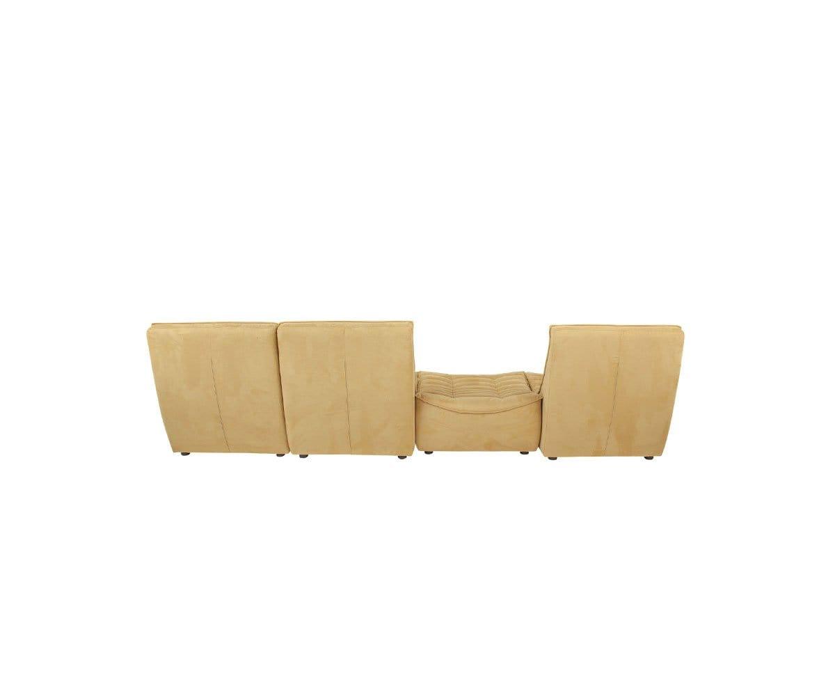 Diego 4-Piece Modular Sectional Sofa Set with Reversible Chaise - Modern L-Shaped Couch for Living Room, Family Room & Home Theater