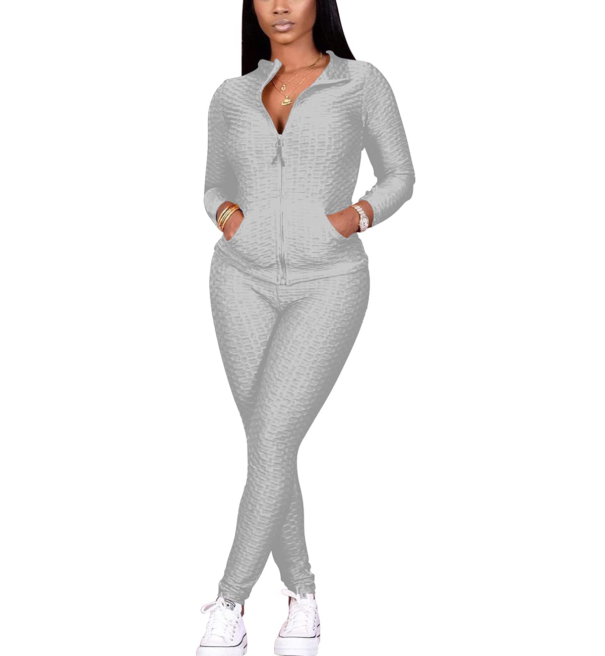 MrKoala Women's 2-Piece Jogger Set - Soft Workout Sweatsuit with Tracksuit Pants for Yoga, Gym & Lounge Wear - Comfortable Casual Outfit for Running Errands & Relaxing at Home
